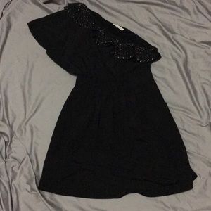 Black one shoulder dress